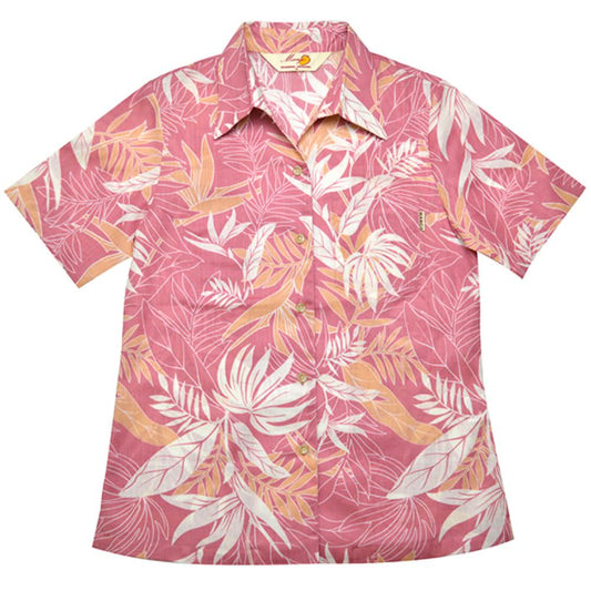 レンタルかりゆしウェア Ladies' シダストレーチア総柄 ピンク 【結婚式 ブライズメイド アッシャー レンタル】