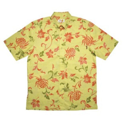 レンタルかりゆしウェア Men's トライバルアダンハイビ イエロー 【結婚式 ブライズメイド アッシャー レンタル】