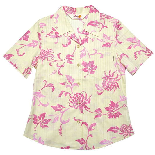 レンタルかりゆしウェア Ladies' トライバルアダンハイビ オフピンク 【結婚式 ブライズメイド アッシャー レンタル】