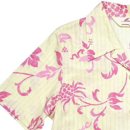 レンタルかりゆしウェア Ladies' トライバルアダンハイビ オフピンク 【結婚式 ブライズメイド アッシャー レンタル】