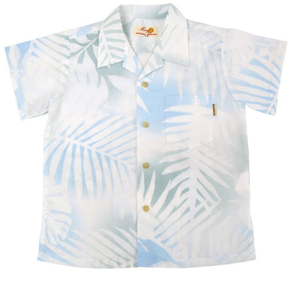 レンタルかりゆしウェア kid’s バケーションリーフ ブルー 140cm 【結婚式 ブライズメイド アッシャー レンタル】