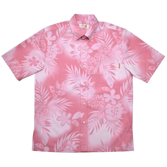 レンタルかりゆしウェア Men's シダプルメリア ピンク 【結婚式 ブライズメイド アッシャー レンタル】