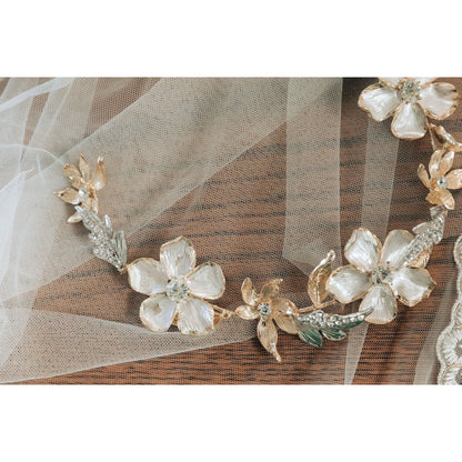 【ヘッドドレス】Silas flower ヘッドドレス ウェディング ブライダルアクセサリー [ AM-106 ]【結婚式 ヘアアクセサリー】