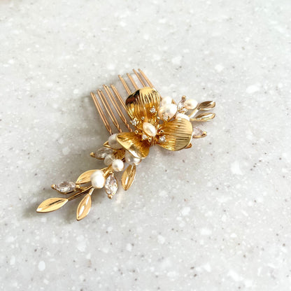 【ヘッドドレス】Elsie flower 2本セット ヘッドドレス ウェディング ブライダルアクセサリー [ AM-109 ]【結婚式 ヘアアクセサリー】