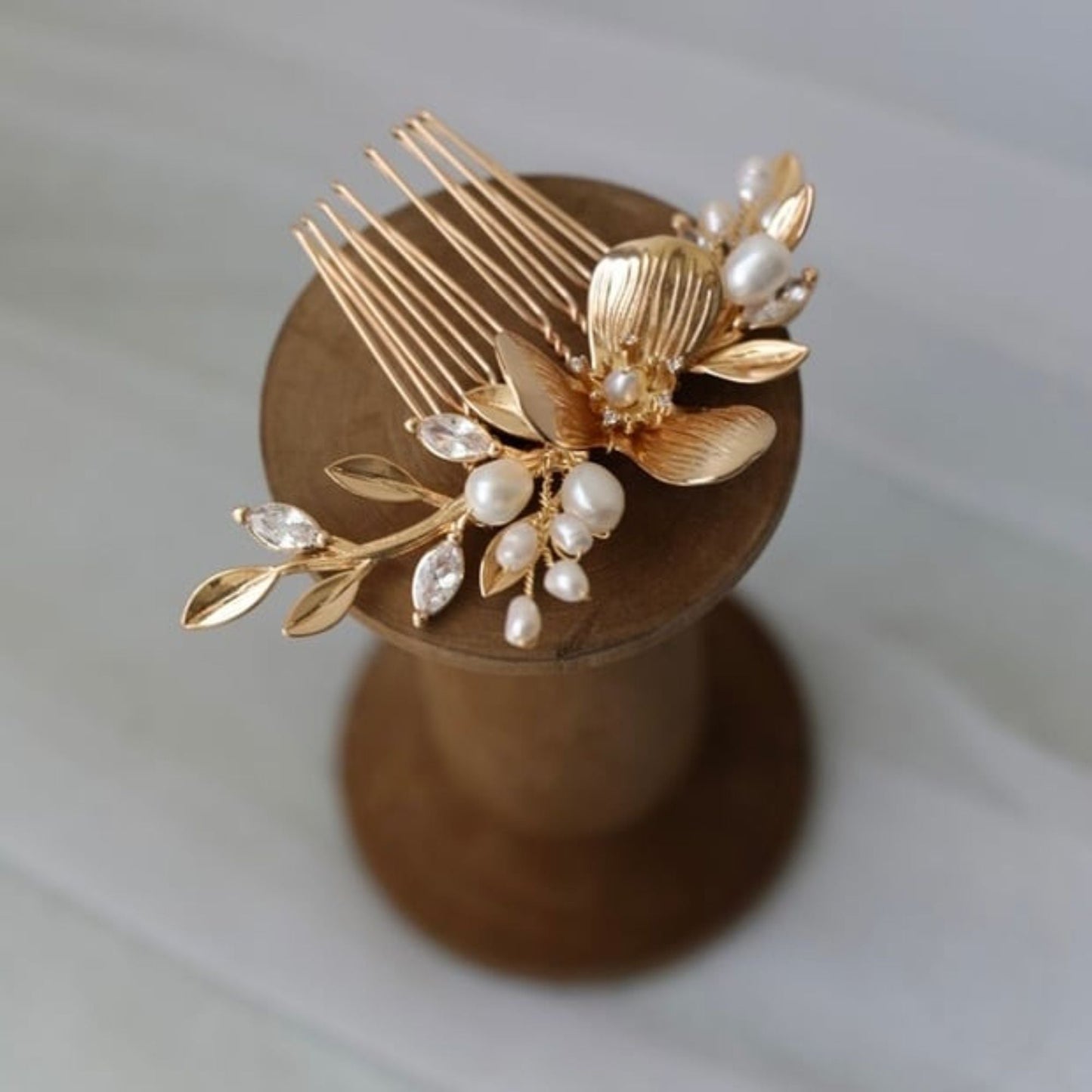 【ヘッドドレス】Elsie flower 2本セット ヘッドドレス ウェディング ブライダルアクセサリー [ AM-109 ]【結婚式 ヘアアクセサリー】