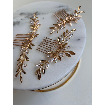 【ヘッドドレス】Asher leaf ヘッドドレス ウェディング ブライダルアクセサリー [ AM-114 ]【結婚式 ヘアアクセサリー】