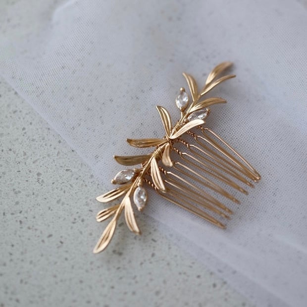 【ヘッドドレス】Asher leaf ヘッドドレス ウェディング ブライダルアクセサリー [ AM-114 ]【結婚式 ヘアアクセサリー】