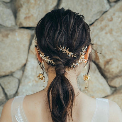 【ヘッドドレス】Asher leaf ヘッドドレス ウェディング ブライダルアクセサリー [ AM-114 ]【結婚式 ヘアアクセサリー】