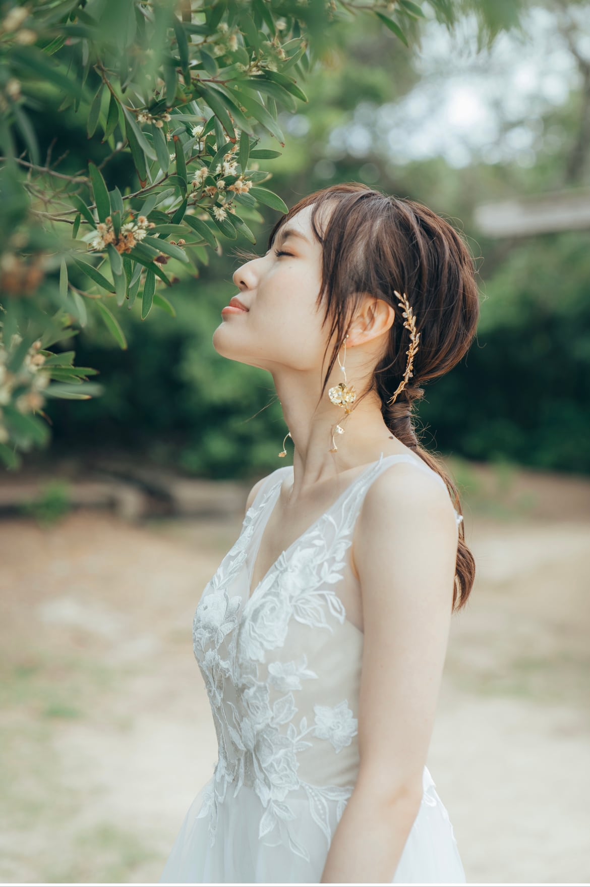 【ヘッドドレス】Asher leaf ヘッドドレス ウェディング ブライダルアクセサリー [ AM-114 ]【結婚式 ヘアアクセサリー】