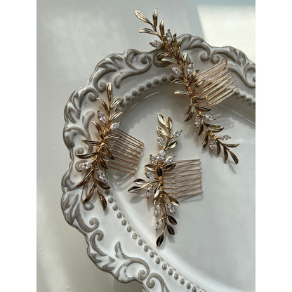 【ヘッドドレス】Asher leaf ヘッドドレス ウェディング ブライダルアクセサリー [ AM-114 ]【結婚式 ヘアアクセサリー】