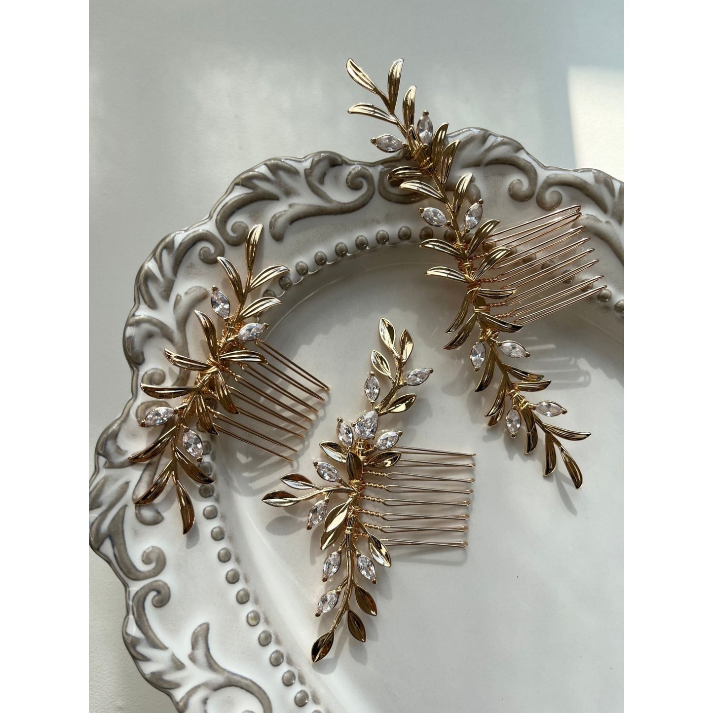 【ヘッドドレス】Asher leaf ヘッドドレス ウェディング ブライダルアクセサリー [ AM-114 ]【結婚式 ヘアアクセサリー】