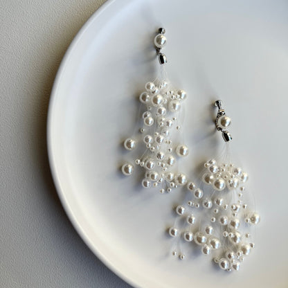 【ピアス・イヤリング】Nevaeh perl ウェディング ブライダルアクセサリー ピアス / イヤリング [ AM-115 ]【結婚式 ピアス イヤリング】