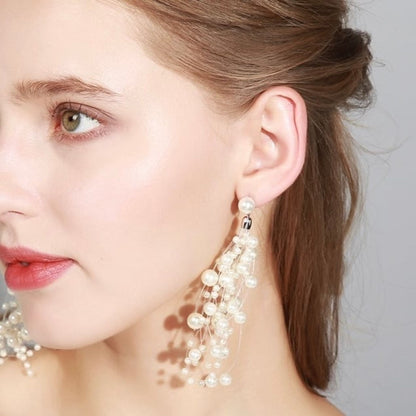 【ピアス・イヤリング】Nevaeh perl ウェディング ブライダルアクセサリー ピアス / イヤリング [ AM-115 ]【結婚式 ピアス イヤリング】