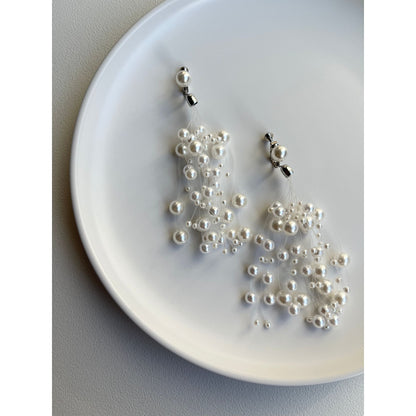 【ピアス・イヤリング】Nevaeh perl ウェディング ブライダルアクセサリー ピアス / イヤリング [ AM-115 ]【結婚式 ピアス イヤリング】