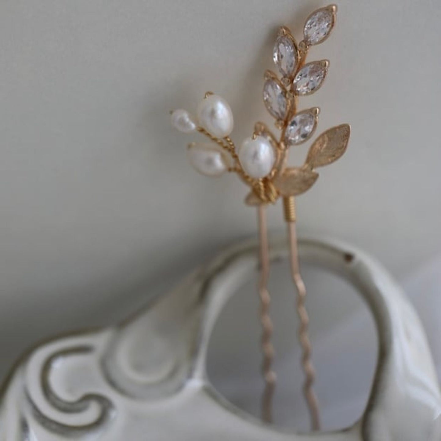 【ヘッドドレス】Louis leaf 5点セット ヘッドドレス ウェディング ブライダルアクセサリー [ AM-116 ]【結婚式 ヘアアクセサリー】