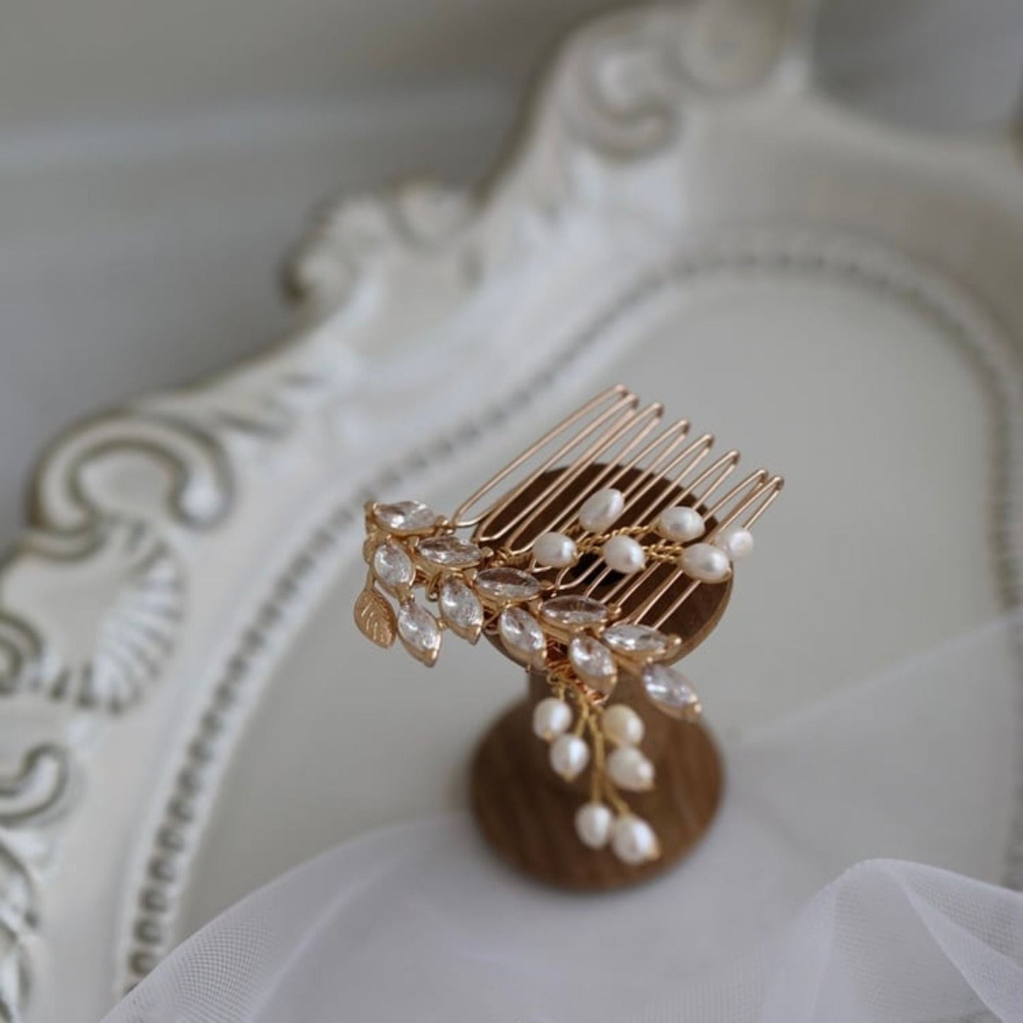 【ヘッドドレス】Louis leaf 5点セット ヘッドドレス ウェディング ブライダルアクセサリー [ AM-116 ]【結婚式 ヘアアクセサリー】