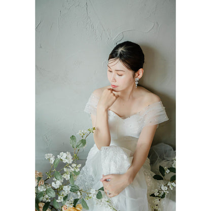 【ピアス・イヤリング】Michelle ウェディング ブライダルアクセサリー ピアス / イヤリング [ AM-118 ]【結婚式 ピアス イヤリング】