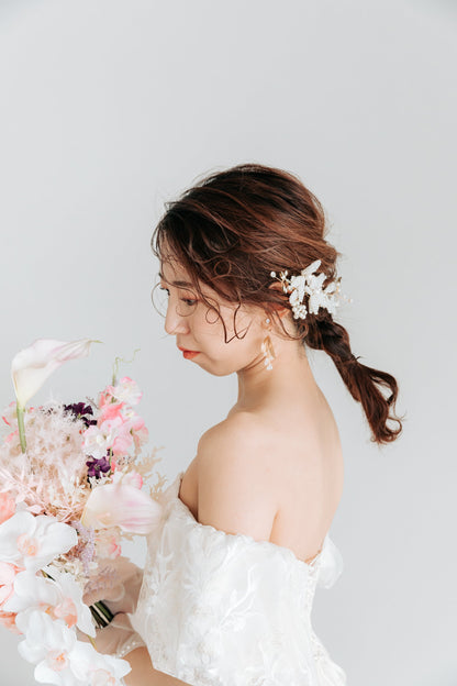 【ヘッドドレス】Emily flower ヘッドドレス ウェディングアクセサリー [ AM-121 ]【結婚式 ヘアアクセサリー】