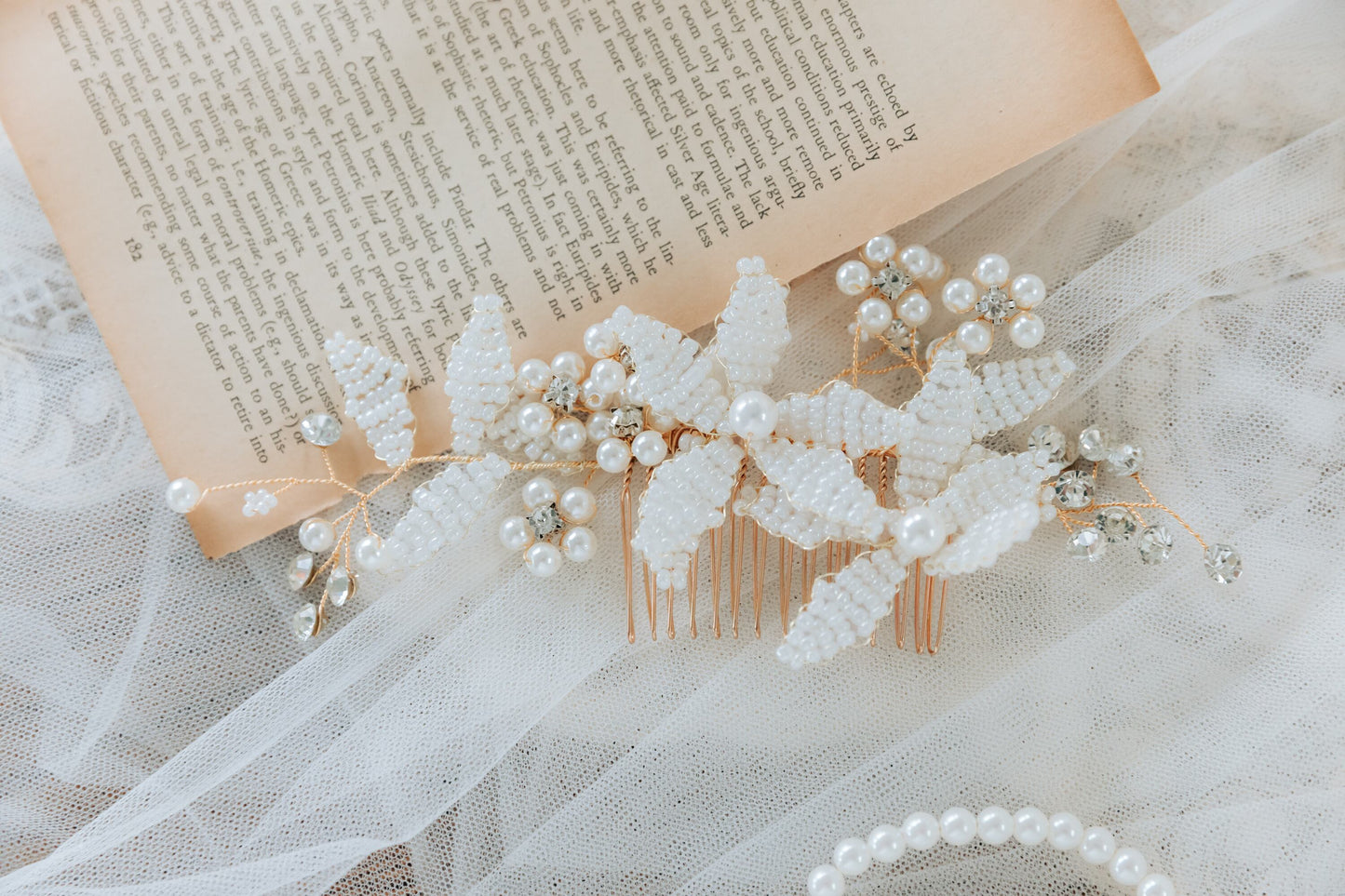 【ヘッドドレス】Emily flower ヘッドドレス ウェディングアクセサリー [ AM-121 ]【結婚式 ヘアアクセサリー】