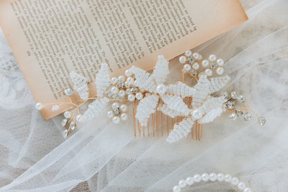 【ヘッドドレス】Emily flower ヘッドドレス ウェディングアクセサリー [ AM-121 ]【結婚式 ヘアアクセサリー】