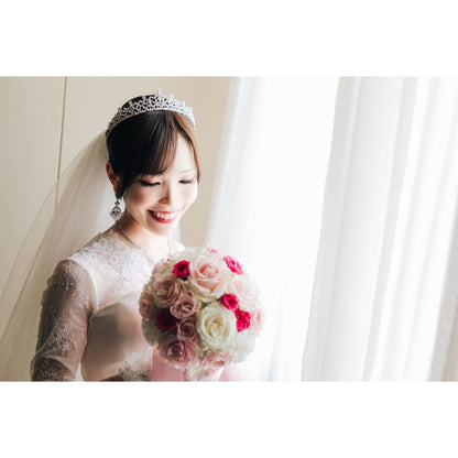 Florence drop ウェディング ブライダルアクセサリー イヤリング [ AM-128 ]【結婚式 ピアス イヤリング】