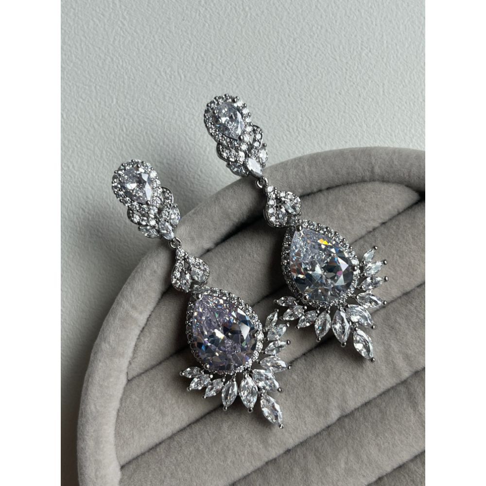 Florence drop ウェディング ブライダルアクセサリー イヤリング [ AM-128 ]【結婚式 ピアス イヤリング】