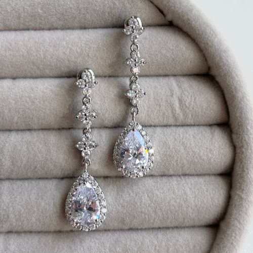 【ピアス・イヤリング】Arabella drop ウェディング ブライダルアクセサリー ピアス/ イヤリング [ AM-132 ]【結婚式　ピアス　イヤリング】