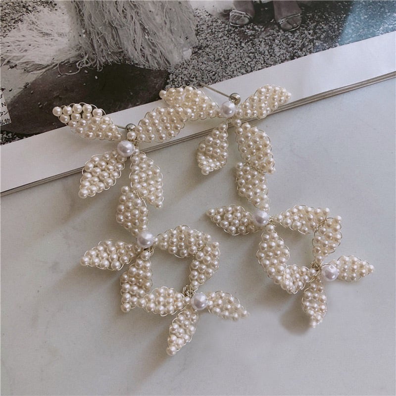 【ピアス・イヤリング】Elizabeth flower ウェディング ブライダルアクセサリー ピアス/ イヤリング [ AM-133 ]【結婚式 ピアス イヤリング】