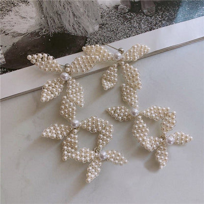 【ピアス・イヤリング】Elizabeth flower ウェディング ブライダルアクセサリー ピアス/ イヤリング [ AM-133 ]【結婚式 ピアス イヤリング】