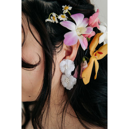 Evelyn flower ウェディング ブライダルアクセサリー ピアス/ イヤリング [ AM-135 ]【結婚式 ピアス イヤリング】