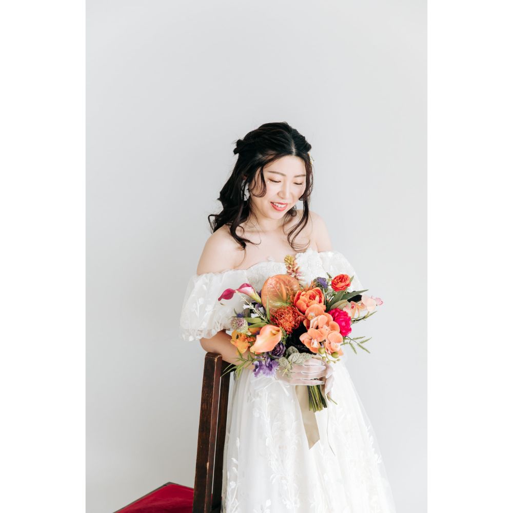 Evelyn flower ウェディング ブライダルアクセサリー ピアス/ イヤリング [ AM-135 ]【結婚式 ピアス イヤリング】