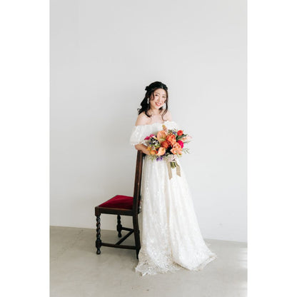 Evelyn flower ウェディング ブライダルアクセサリー ピアス/ イヤリング [ AM-135 ]【結婚式 ピアス イヤリング】