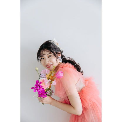 Evelyn flower ウェディング ブライダルアクセサリー ピアス/ イヤリング [ AM-135 ]【結婚式 ピアス イヤリング】