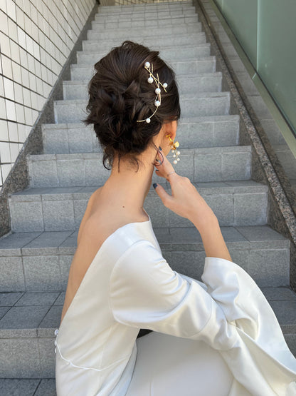 【ヘッドドレス】Kinsley perl ブライダルアクセサリー ヘッドドレス 【結婚式　ヘアアクセサリー】