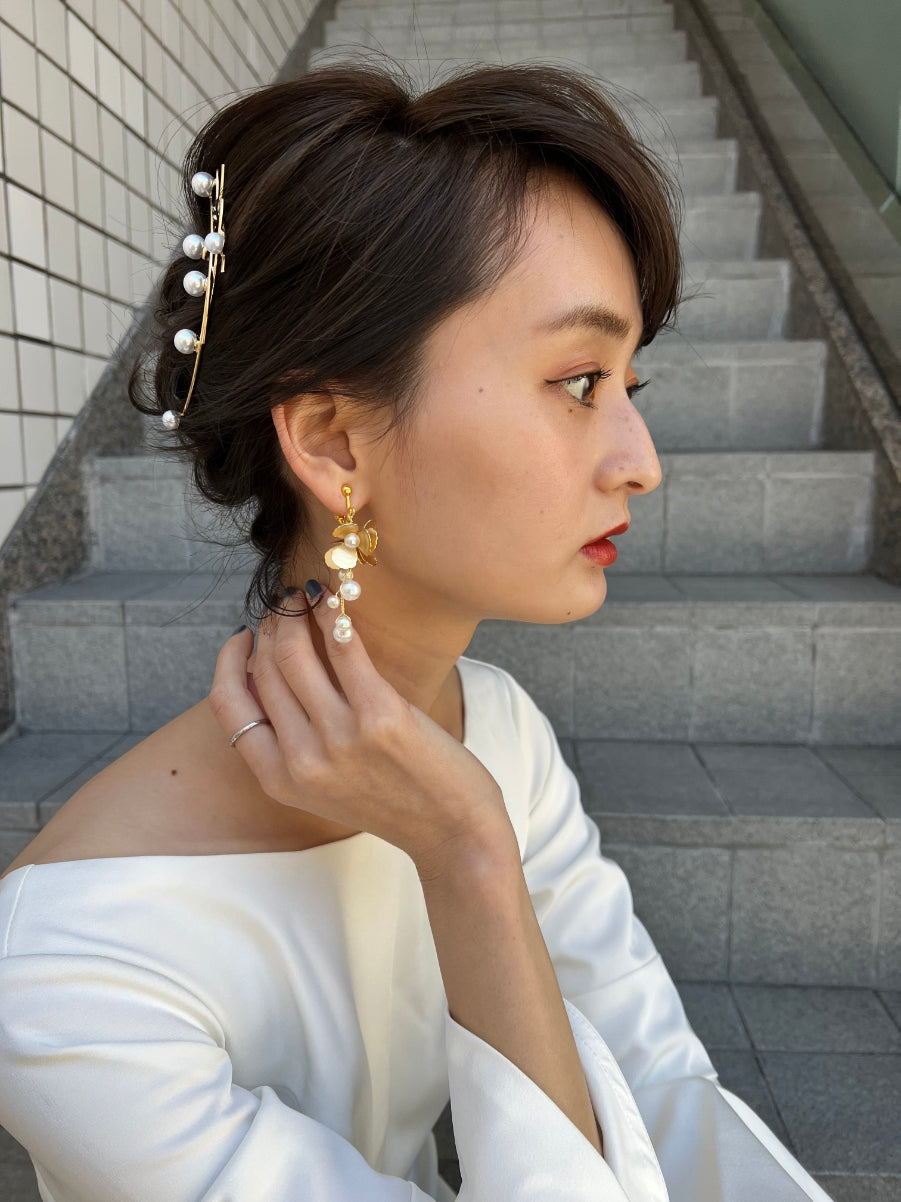 【ヘッドドレス】Kinsley perl ブライダルアクセサリー ヘッドドレス 【結婚式　ヘアアクセサリー】