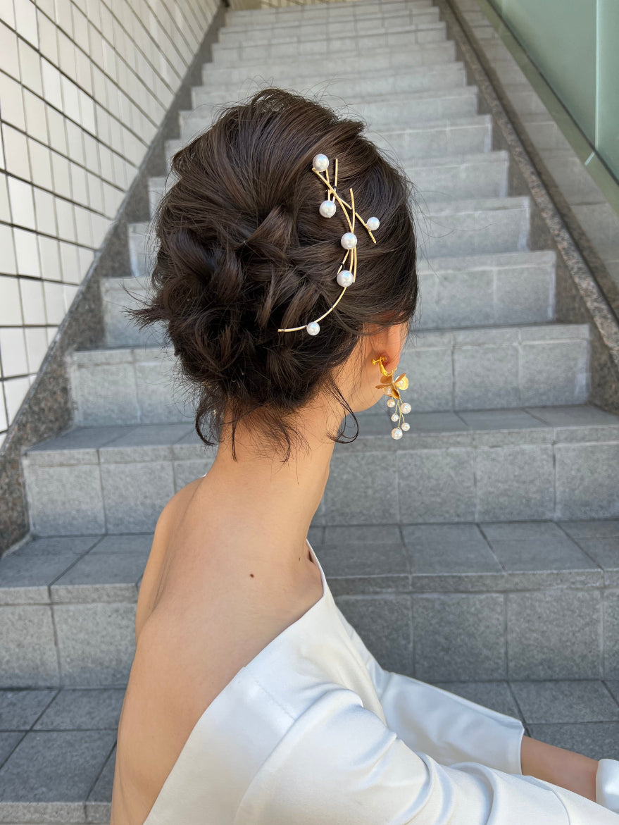 【ヘッドドレス】Kinsley perl ブライダルアクセサリー ヘッドドレス 【結婚式　ヘアアクセサリー】