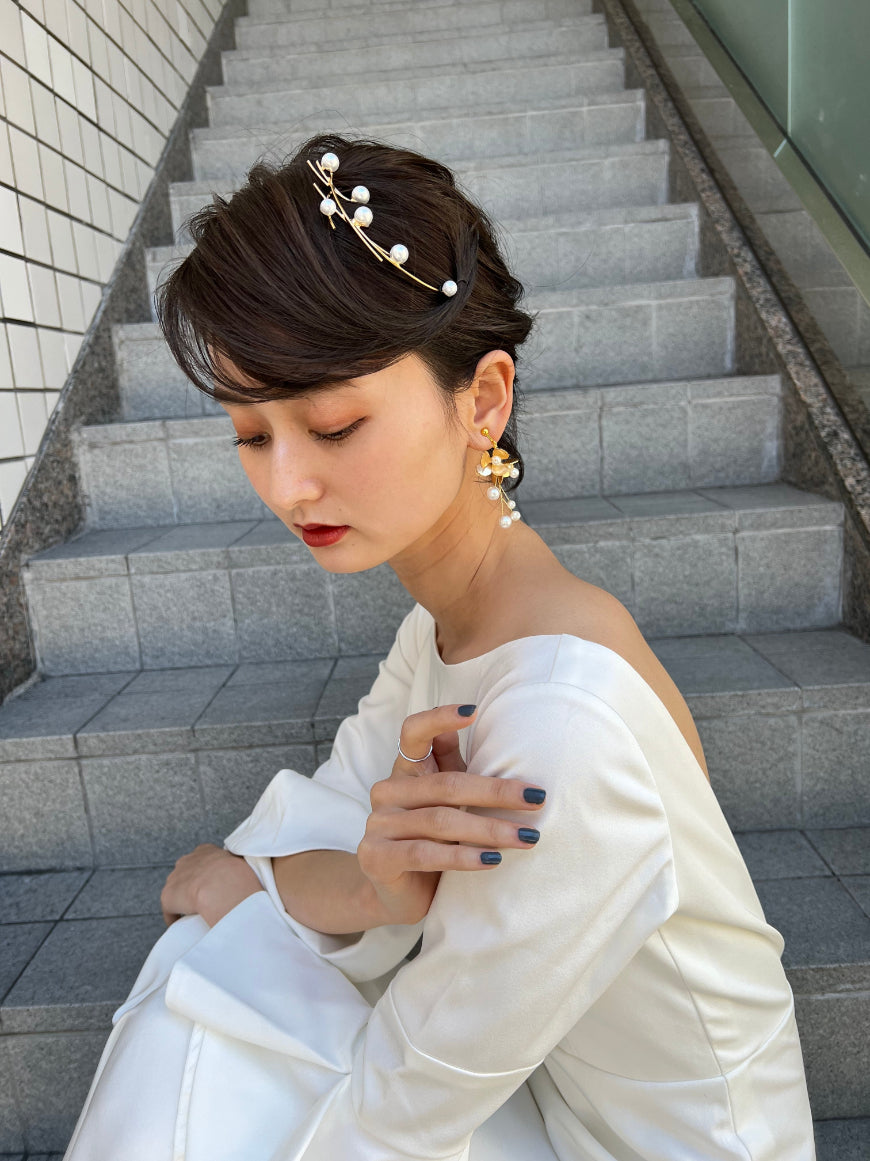 【ヘッドドレス】Kinsley perl ブライダルアクセサリー ヘッドドレス 【結婚式　ヘアアクセサリー】