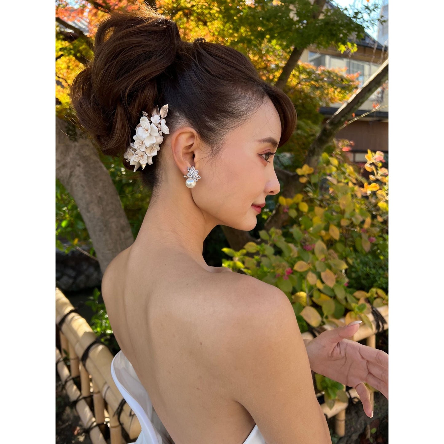 【ヘッドドレス】Sarah flower ブライダルアクセサリー ヘッドドレス [ AM-153 ]【結婚式 ヘアアクセサリー】