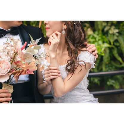 【ピアス・イヤリング】ブライダルアクセサリー ウェディング ピアス / イヤリング [ AM-163 ]【結婚式 ピアス イヤリング】