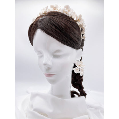 【ヘッドドレス】Selena セレーナ フラワーカチューシャ ブライダルアクセサリー ウェディング [ AM-167 ]【結婚式 ヘアアクセサリー】