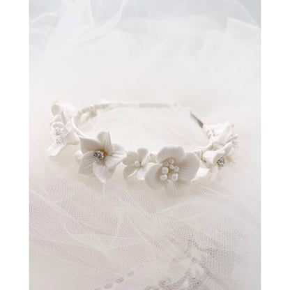 【ヘッドドレス】Selena セレーナ フラワーカチューシャ ブライダルアクセサリー ウェディング [ AM-167 ]【結婚式 ヘアアクセサリー】