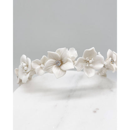 【ヘッドドレス】Selena セレーナ フラワーカチューシャ ブライダルアクセサリー ウェディング [ AM-167 ]【結婚式 ヘアアクセサリー】