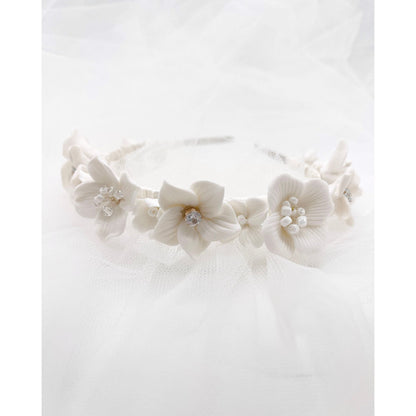 【ヘッドドレス】Selena セレーナ フラワーカチューシャ ブライダルアクセサリー ウェディング [ AM-167 ]【結婚式 ヘアアクセサリー】