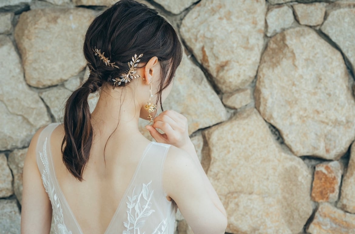 cocone ウェディング ブライダルアクセサリー イヤリング [ AM-174 ]【結婚式 ピアス イヤリング】