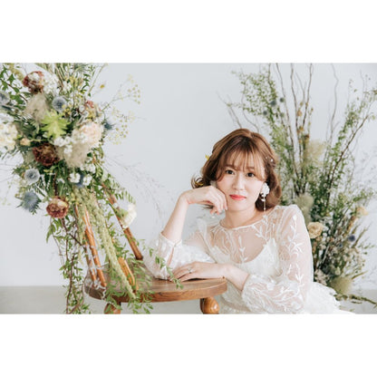 Amelie flower ブライダルアクセサリー ウェディングアクセサリーイヤリング [ AM-175 ]【結婚式 ピアス イヤリング】