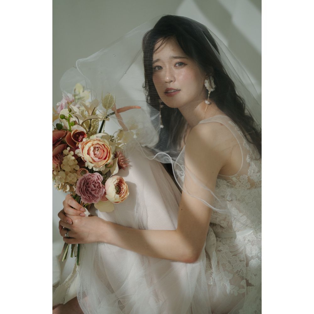 Amelie flower ブライダルアクセサリー ウェディングアクセサリーイヤリング [ AM-175 ]【結婚式 ピアス イヤリング】