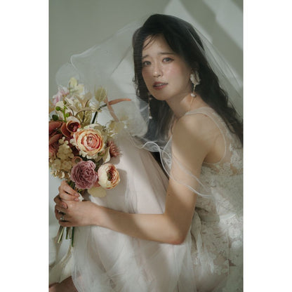 Amelie flower ブライダルアクセサリー ウェディングアクセサリーイヤリング [ AM-175 ]【結婚式 ピアス イヤリング】