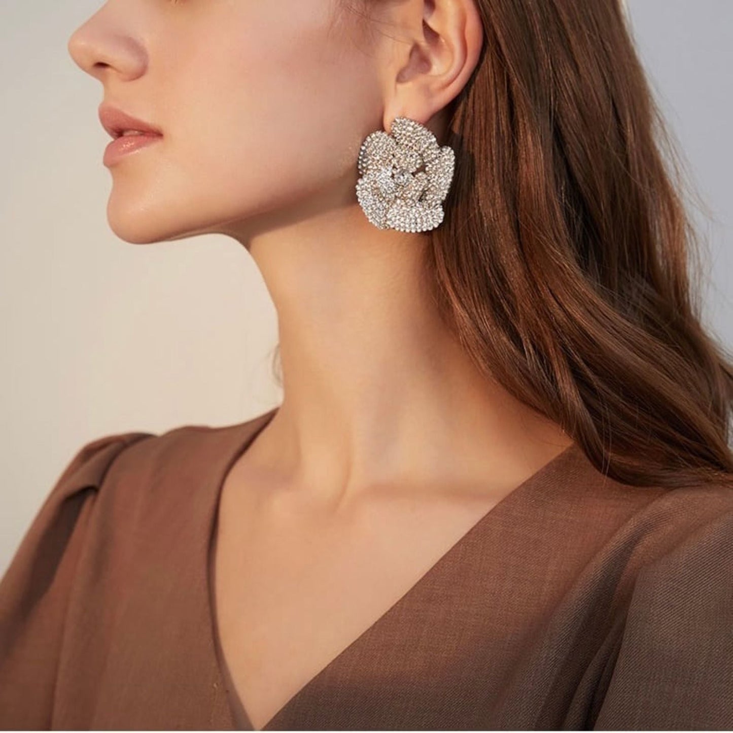 【ピアス・イヤリング】Camellia ウエディング ブライダルアクセサリー ピアス / イヤリング [ AM-30 ]【結婚式 ピアス イヤリング】