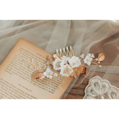 【ヘッドドレス】Sakura leaf ヘッドドレス ウェディング ブライダルアクセサリー [ AM-48 ]【結婚式 ヘアアクセサリー】