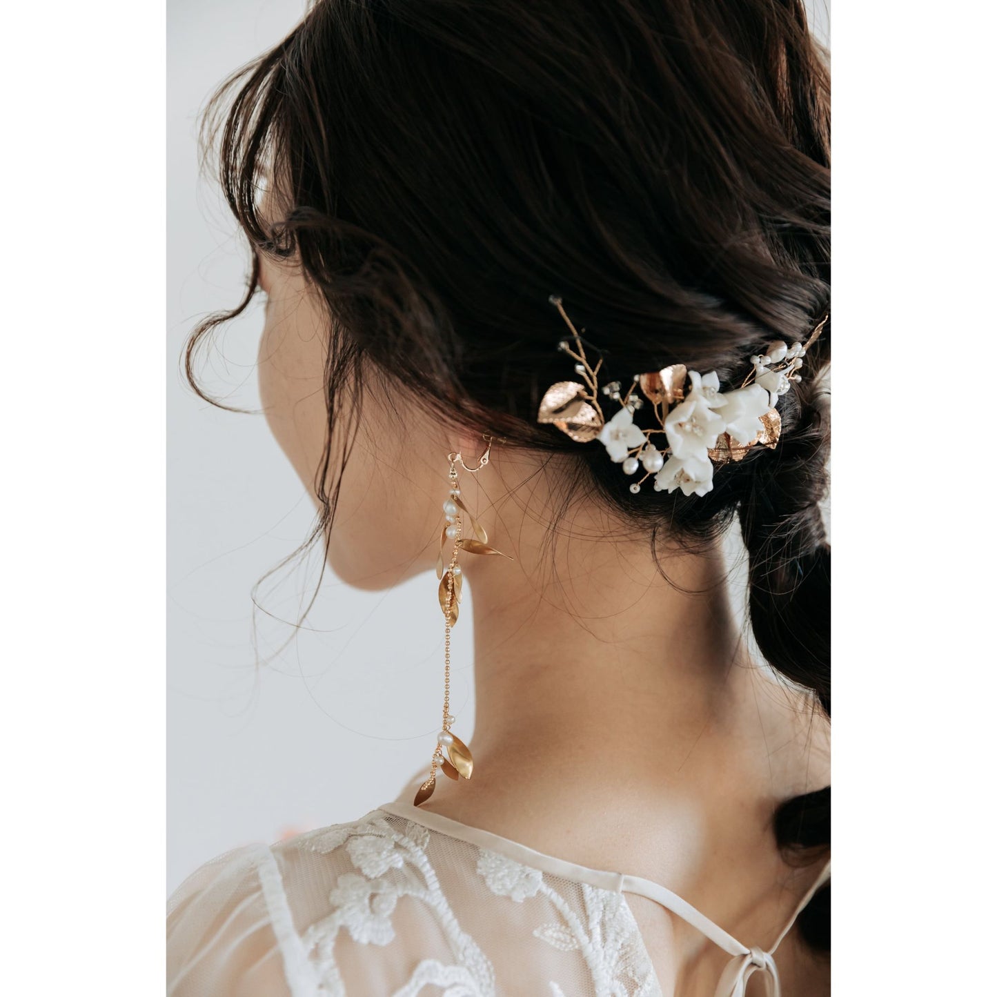 【ヘッドドレス】Sakura leaf ヘッドドレス ウェディング ブライダルアクセサリー [ AM-48 ]【結婚式　ヘアアクセサリー】